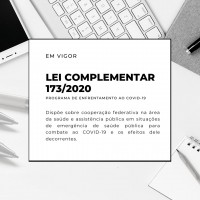 Lei Complementar 173/2020 - Auxílio a Estados e Municípios