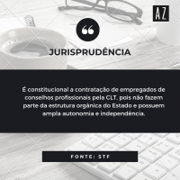 É constitucional a contratação pela CLT de empregados de conselhos profissionais