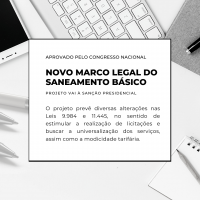 Novo Marco Legal do Saneamento Básico