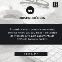RPV deve ser paga em até 2 meses